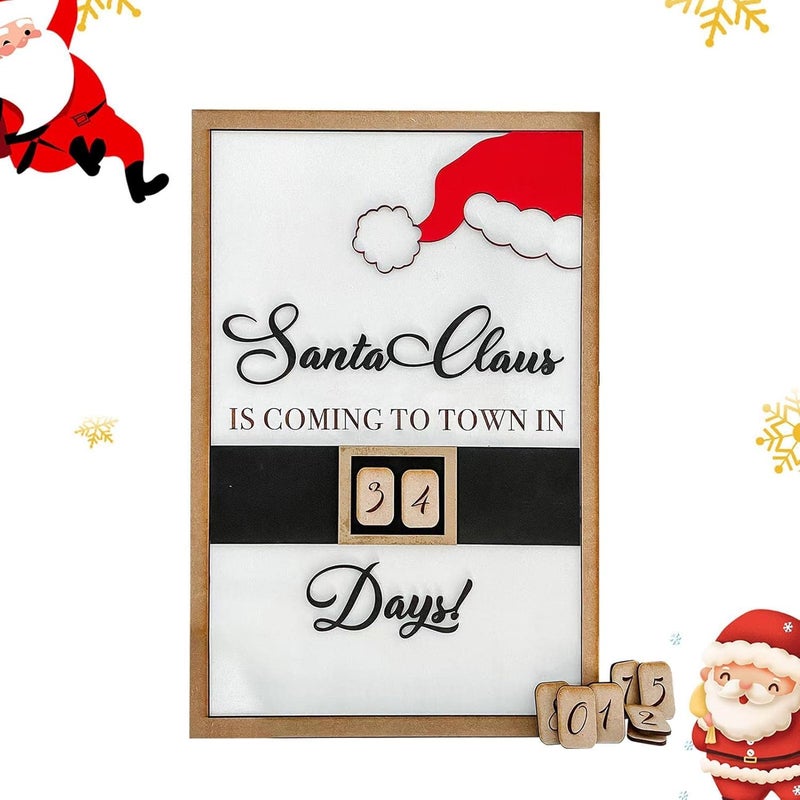 woobles 3 Pcs Christmas Countdown Calendar,Christmas Wooden Advent Calendar | Christmas Wooden Advent Calendars, Reusable Countdown Decorations For Home - Image 1